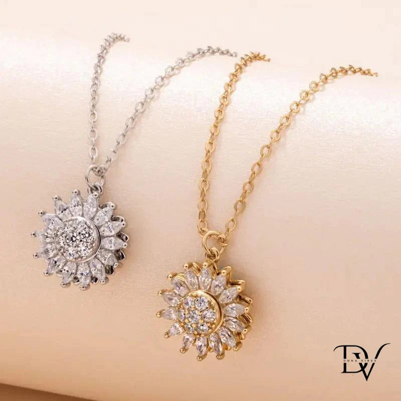 collar girasol giratorio