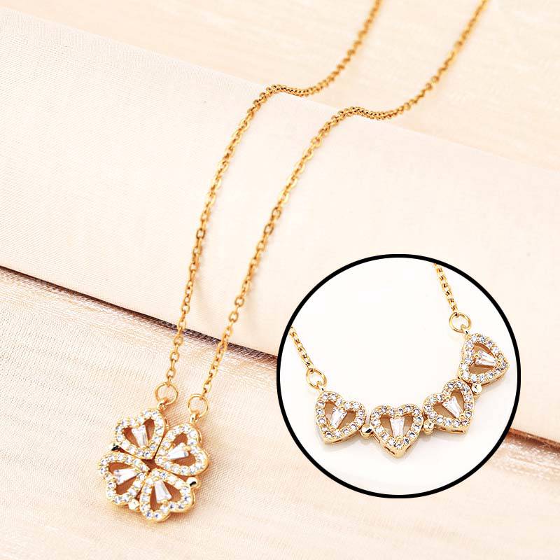 collar trebol dos en uno